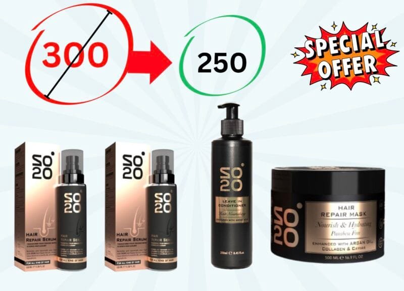 SO20 serum 2 & leave-in & hair mask