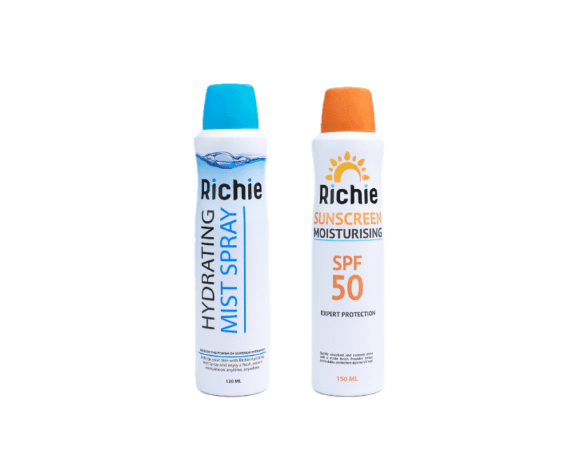 Richie sunscreen & Richie hydrating mist